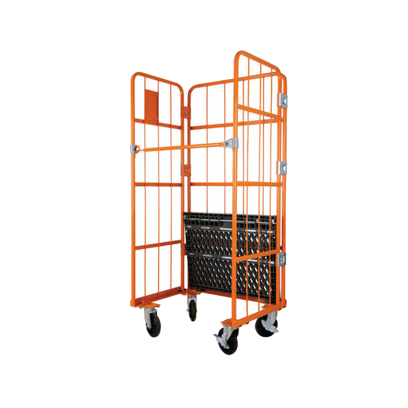 Roll Cage Trolley with Plastic Pallet