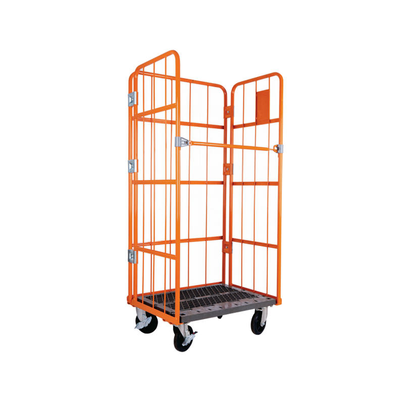 Roll Cage Trolley with Plastic Pallet